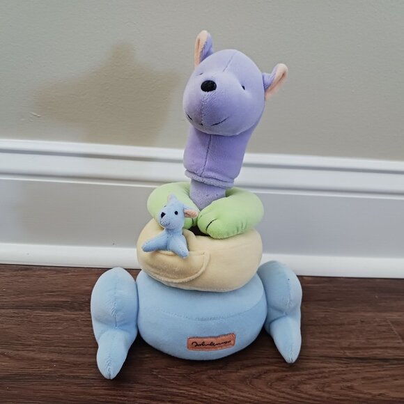 Carters John Lennon Kangaroo Joey Ring Stacker Toss Plush Baby Toy 10" Tall - Picture 1 of 6